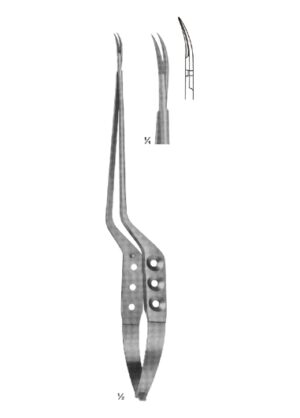 Micro Scissors, Spring Type bayonet Shape