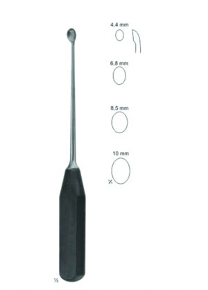 Bone Curettes With Hartpress Handle