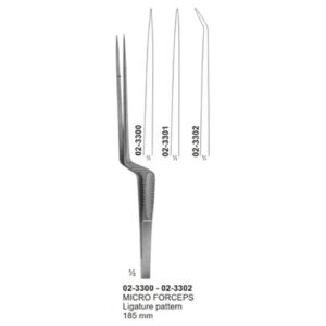 Micro Forceps, Ligature Forceps (Light Patterns) Bayonet - Shaped